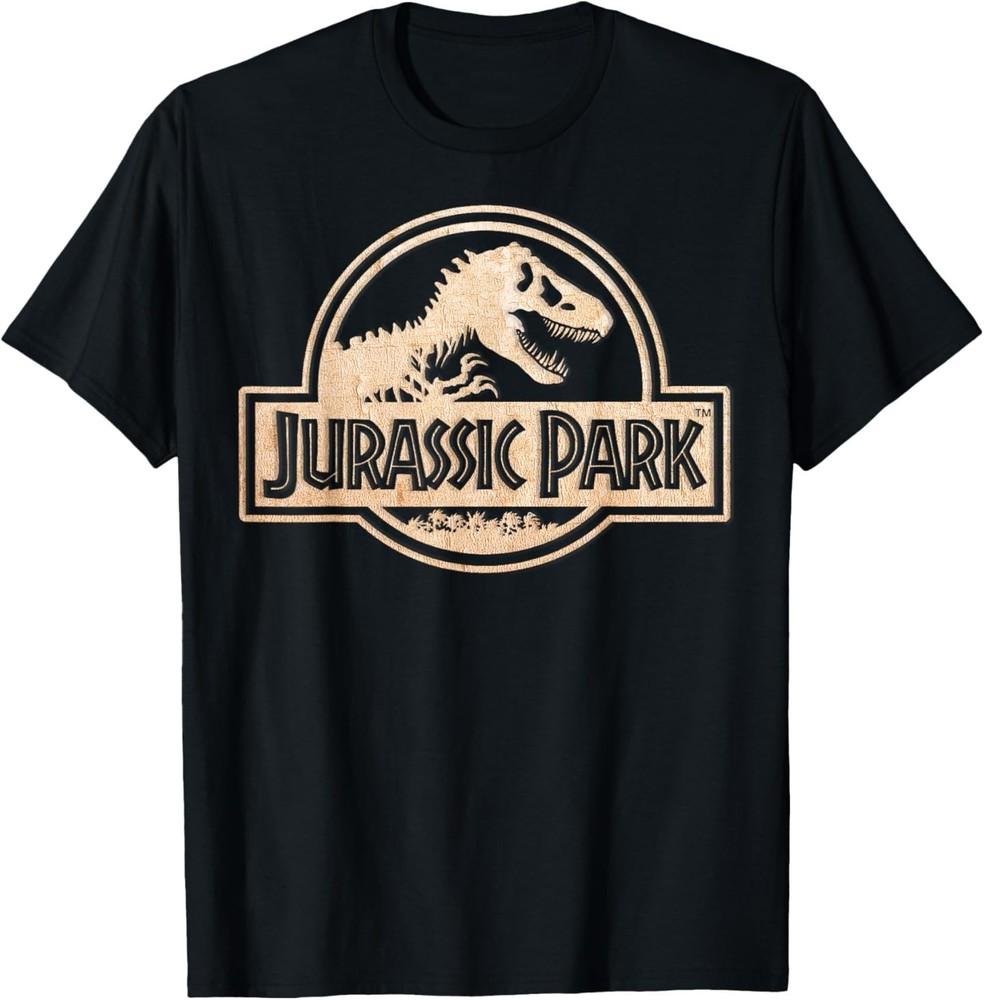 Jurassic Park Gold Fossil Logo Graphic TShirt TShirt Unisex T-Shirt XL