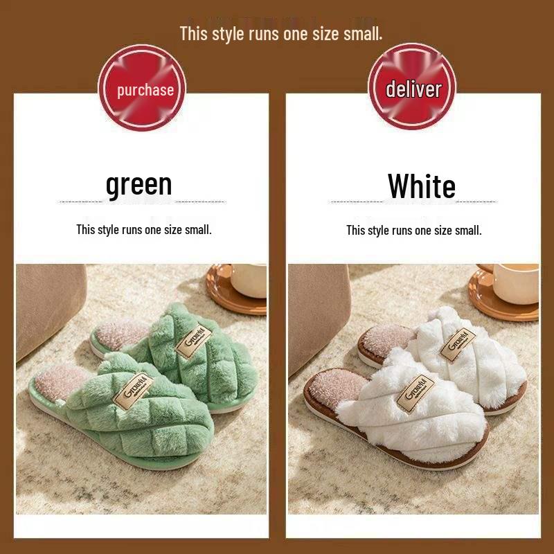 Trendy Cotton Non-Slip Indoor Slippers for Women & Couples, Perfect for Autumn and Winter