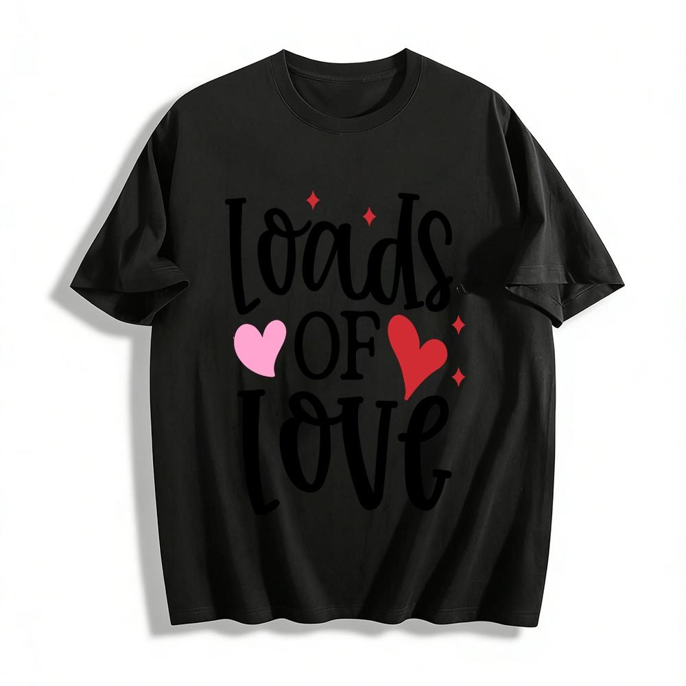 Loads Of Love Heart Print Casual Sweatshirt Tee Pure cotton T-shirt XXS