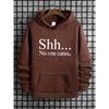 Hooded Sweatshirt, Solid Color Printed Hoodie Top, Loose Fit, for Spring Autumn and Winter