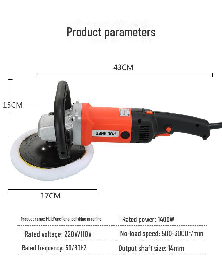 International Car Polishing & Waxing Machine Set with European/British Standards