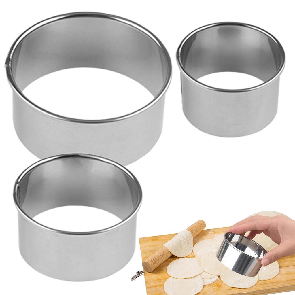 Round Mousse Mold Stainless Steel Reusable Biscuits Cookie Cutter DIY Pastry Baking Circle Ring Mold Baking Tool Bakeware