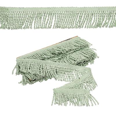PATIKIL Green Fringe Trim, 5 Yards X 65mm, Curtain Tassel Fabric for Sewing Curtains, Sofas, Clothing, DIY Decoration
