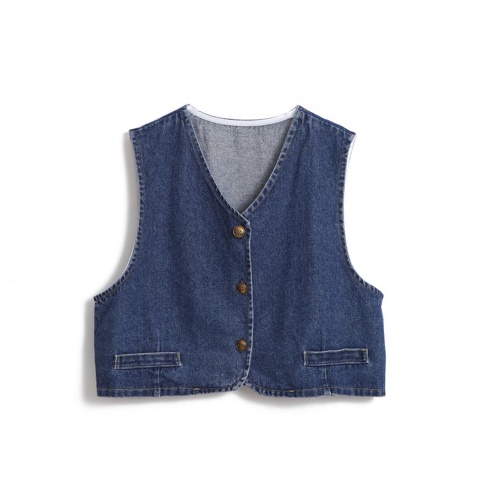 Jesienny szyk Zestaw dwuczęściowy kurtka dżinsowa w stylu koreańskim i spódnica midi