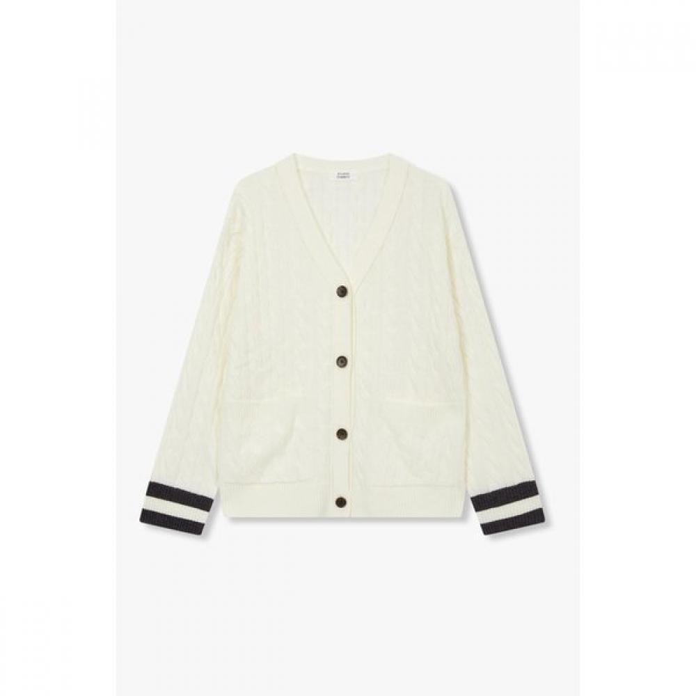 

Studio Tomboy Cable V Neck Cardigan 9175351971 blacks/OS