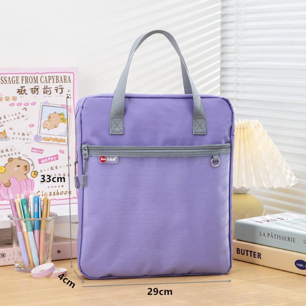 Multifunctional Zipper Pouch Bag Oxford cloth Document Bag File Bag  School Office Supplies фиолетовый