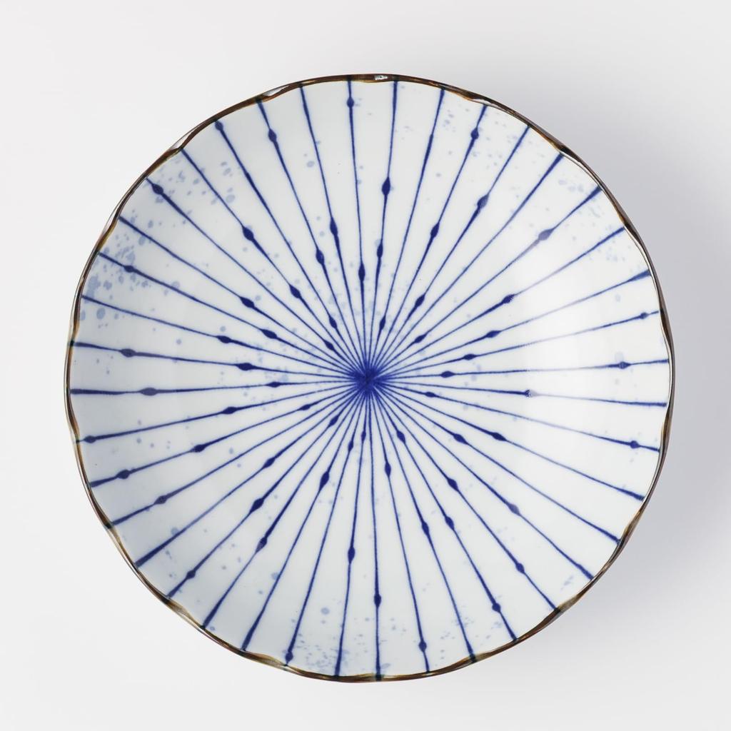 Mino Ware Dinnerware Set of Including a Shallow a Deep and a Approximately 21cm In Microwave and Dishwasher Made In Product Number 564611 "Fukisumi