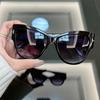 Vintage Cat Eye Sunglasses Women Men Designer Large Frame Fashionable Sun Glasses UV Protection Outdoor