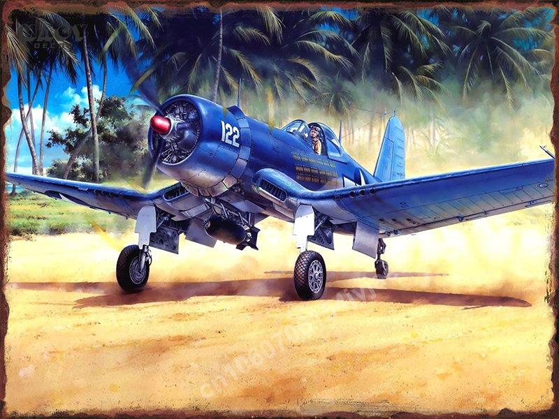 Retro Airplane Car Metal Sign Plates Wall Tin Signs Vintage Posters Living Room House Art Wall Decor Paintings Pictures Mural