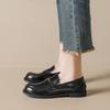 8107-11 platform-soled small leather shoes women's British single shoes women's retro commuter gold coin loafers