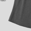 INCERUN Men Sleeveless Striped Splicing Casual Athletic Fitted Tank Tops Undershirts