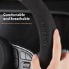 Carbon Fiber Car Steering Wheel Cover For Volvo Xc60 Xc90 V40 V60 S60 V50 V90 S80 C40 XC40 V70 XC70 C30 C70 Leather Accessories