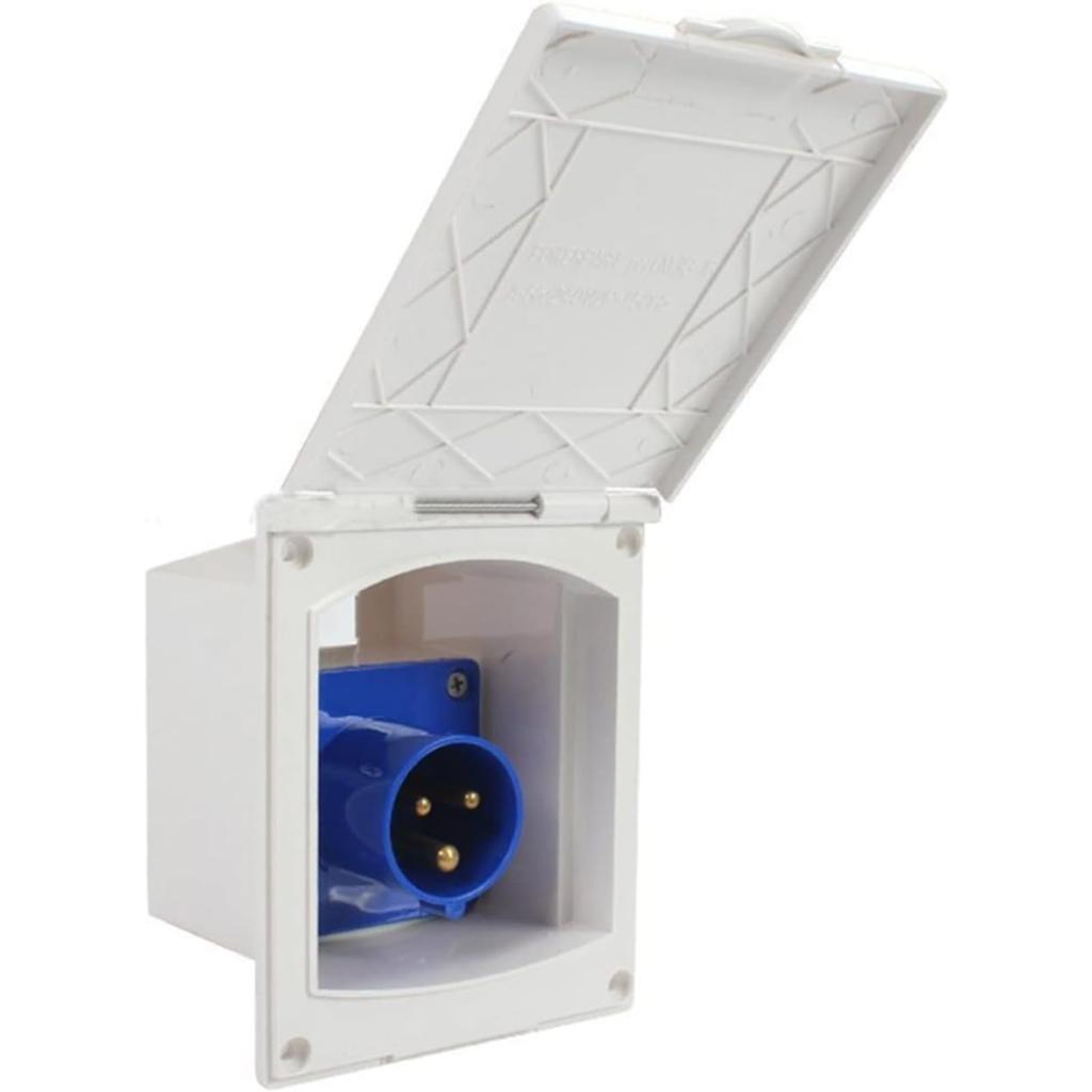 SSZY 16/32A External Flush Hook Up Power Outlet Trailer Flush Entry Socket Automotive Accessories