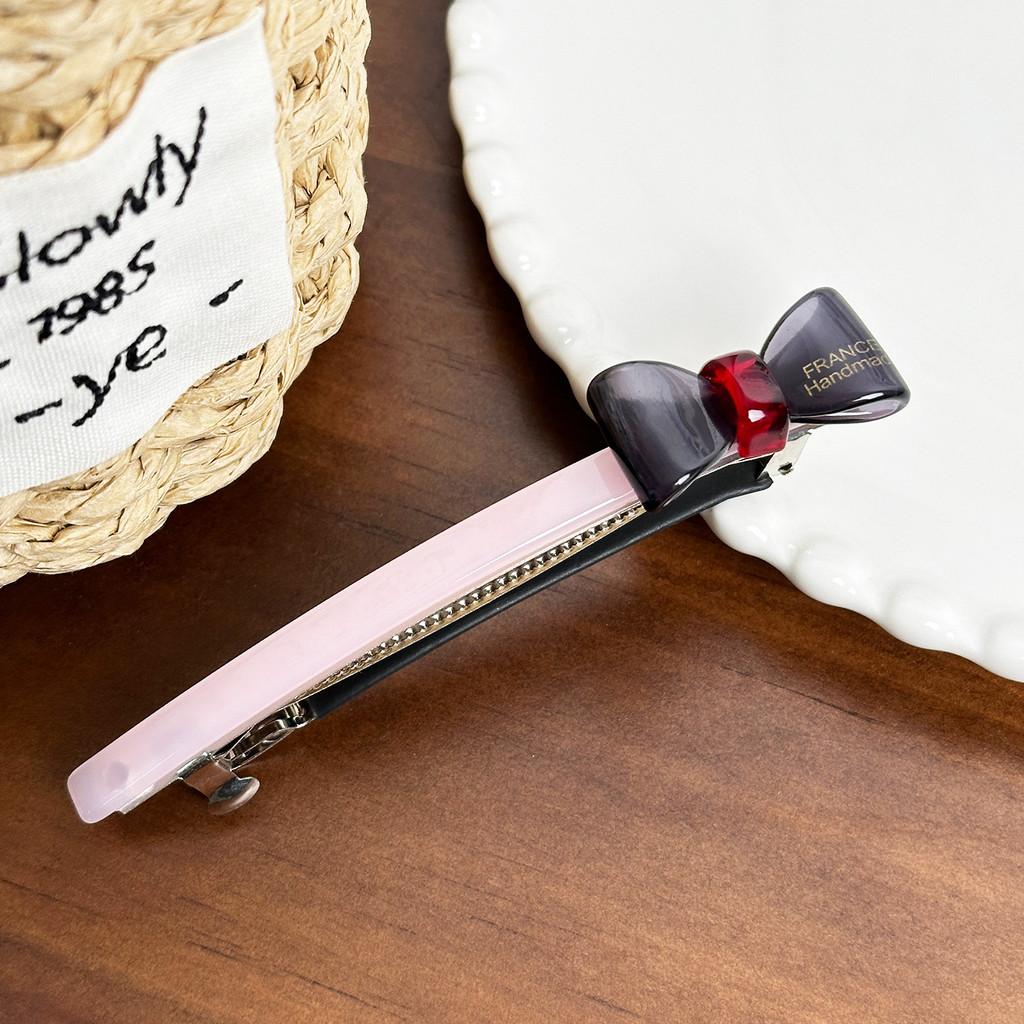 Premium Quality Acetate Spring Hair Claw Clip With Chic Bow Design For Ladies