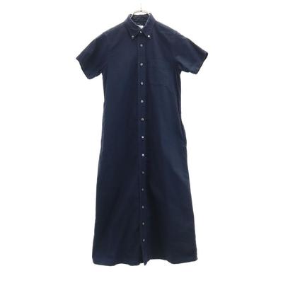 FWK ENGINEERED GARMENTS Hergestellt in USA Kurzarm Langes Kleid 1 Marine Damen Gebraucht