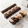 10Pcs Wooden Table Number Stands Decorative Semicircle Wood Note Memo Photo Holder For Postcard Picture Note Memo Sheet Display
