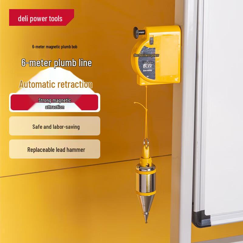 Deli 6M Magnetic Plumb Bob