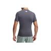 HeatGear Comfortable Soft Skin-Friendly Fashion Solid Color Short Sleeve Quick-Dry Raglan Sleeve T-Shirt Men T-Shirts Gray 1361518-025