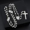 Mother-of-Pearl Rose Rosary In Four Major Hall Style, Imported from Italy