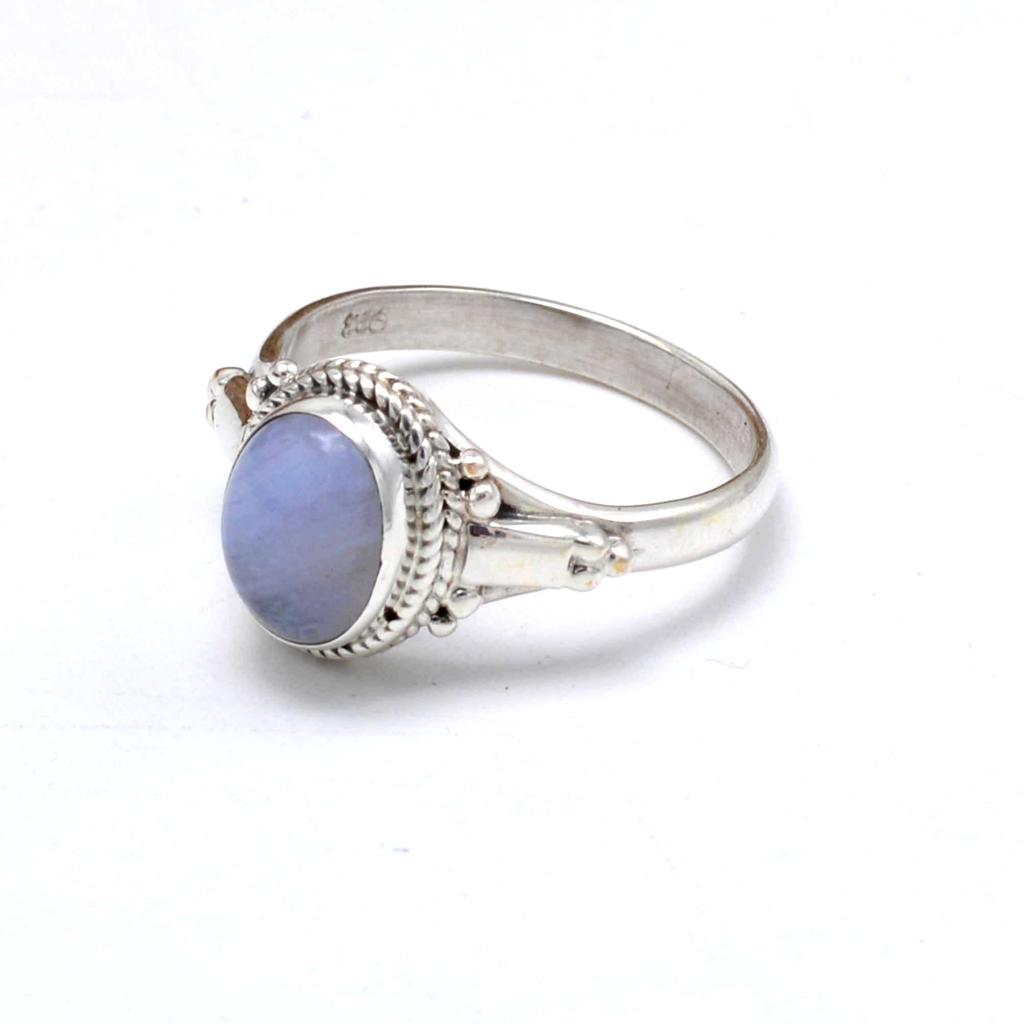 Chalcedony 925 Sterling silver Ring, Oval Gemstone Handamde Ring