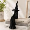 Black Sitting Witch Statue Retro Spooky Bookshelf Ornament  Home Decoration