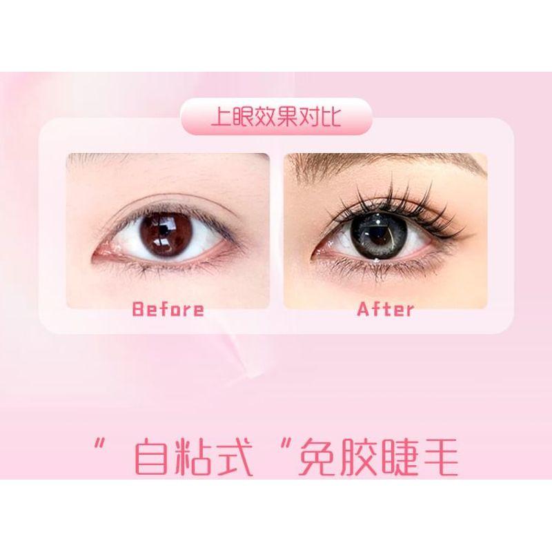 LuxeFlutter - Natural Doll Eye Cluster Glue-Free False Eyelashes