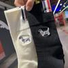 Welpenstickerei Mid-Calf-Socken mit Schwarz-Weißen Reinen Baumwollsocken für Männer und Frauen, Ein Trendiger Sockenstapel