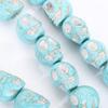 Colorful Halloween Skull Beads: Synthetic Turquoise Pendants for DIY Jewelry