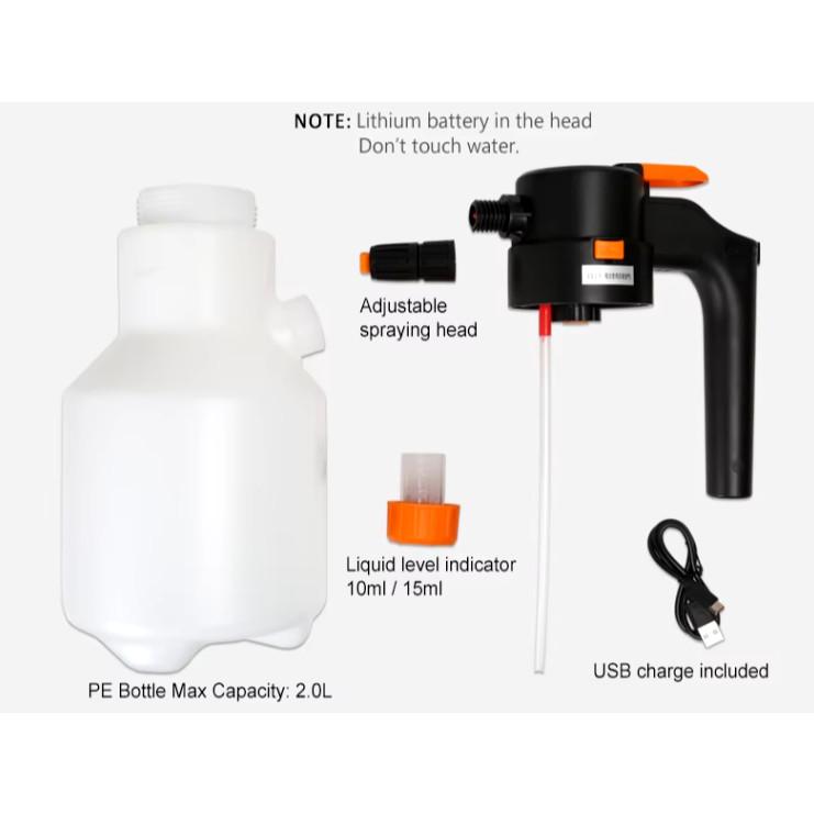 2L Electric snow foam bottle/Car snow foam sprayer/Pressure foaming bottle/Car wash bottle