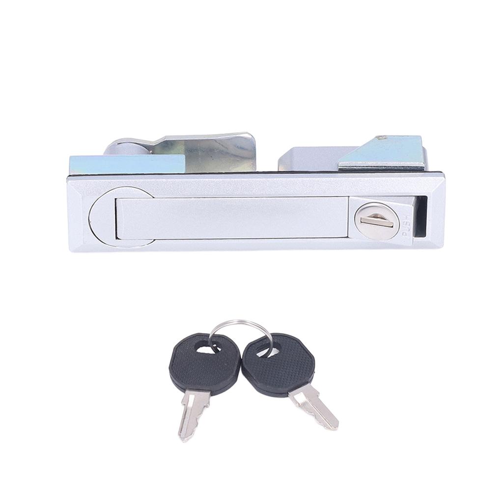 RV Door Handle Latch Security Lock with 2 Keys Chrome Plated Zinc Alloy for Motorhome Yacht