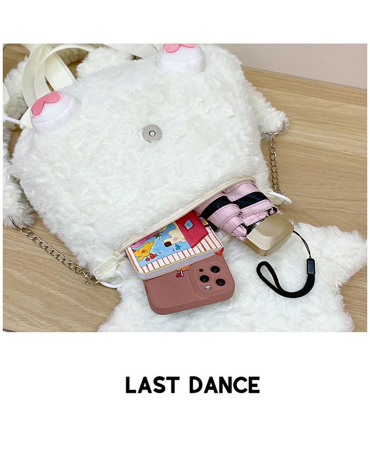 2025 Soft Girl Plush Sheep Backpack - Cute Cartoon Doll, Versatile for College JK