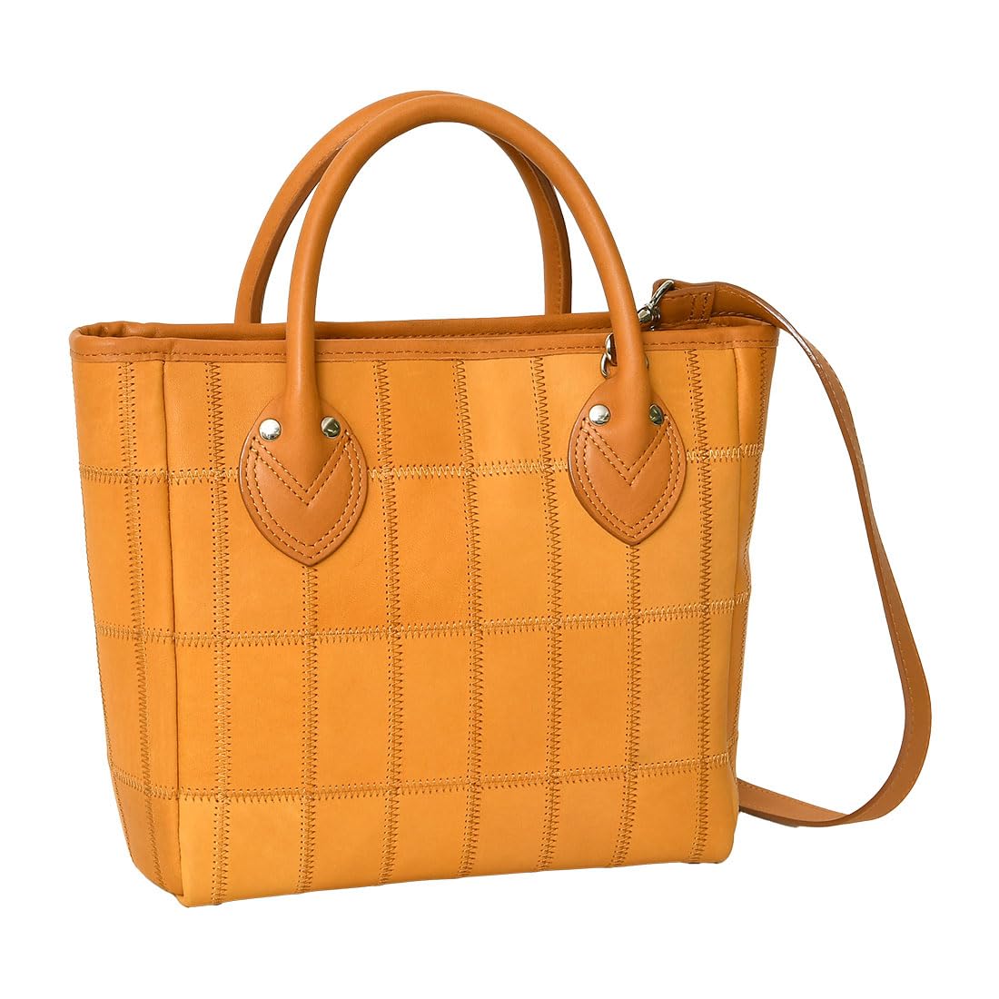 

DPC252S Shoulder Bag Tote Bag 2way A5 Compatible Patchwork Zipper Closure Removable Shoulder Tan [Tryon] Men s