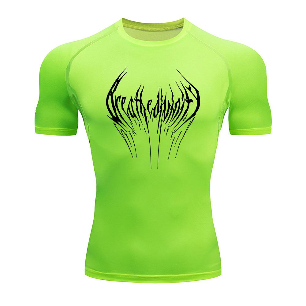 Summer Compression Sweatshirt Short Sleeve for Men's Running Fitness T-Shirt Jogging Quick-Dry Top Gym Workout Comfortable Tight Fit