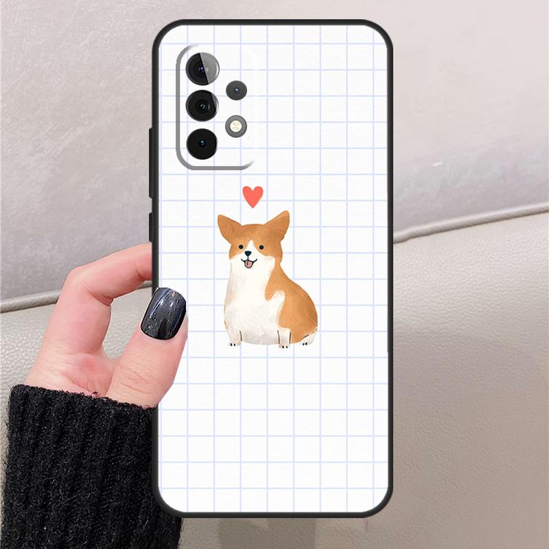 Cartoon Corgi For Samsung Galaxy A57 A37 A17 A56 A36 A16 A26 A53 A33 A13 A54 A14 A15 A35 A55 A52 A32 Case