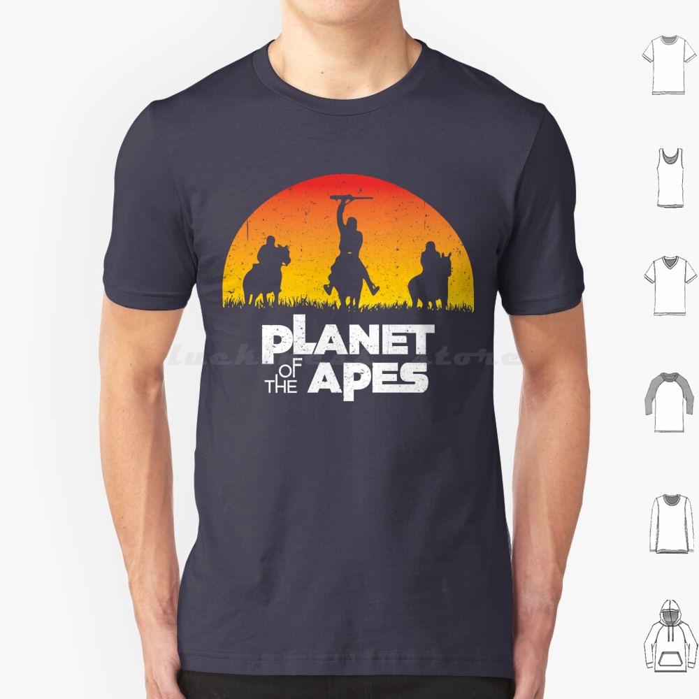 Planet Of The Apes Sunset T Shirt 6xl Cotton Cool Tee Planet Of The Apes Apes Charlton Heston Chimpanzee Film Filthy Animal