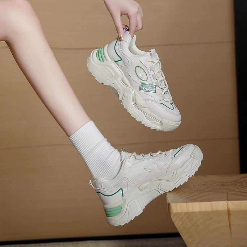 Platform dad shoes women's autumn mesh 2025 new spring and autumn non-slip casual versatile light and comfortable sports shoes tide