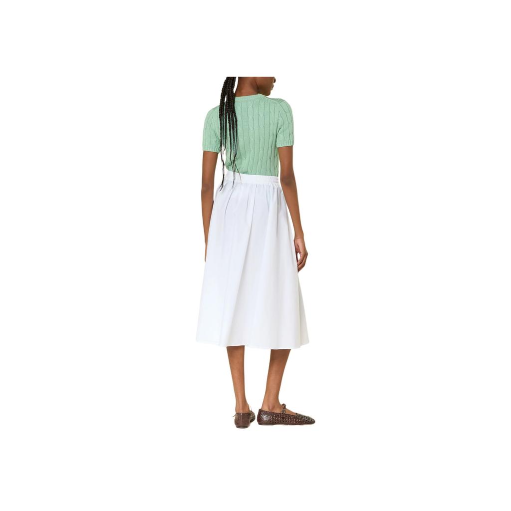Polo Ralph Lauren Ribbed Knit Crew Neck Short Sleeve Sweater Women tops Green 211895379-018
