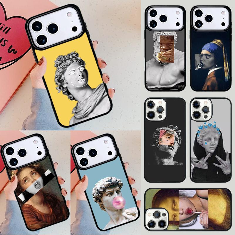 Famous Aesthetic Statue Phone Case For iPhone 17 Air 14 15 13 12 Max Cover For Apple 14 15 16 16e 11 Pro Max Plus Coque