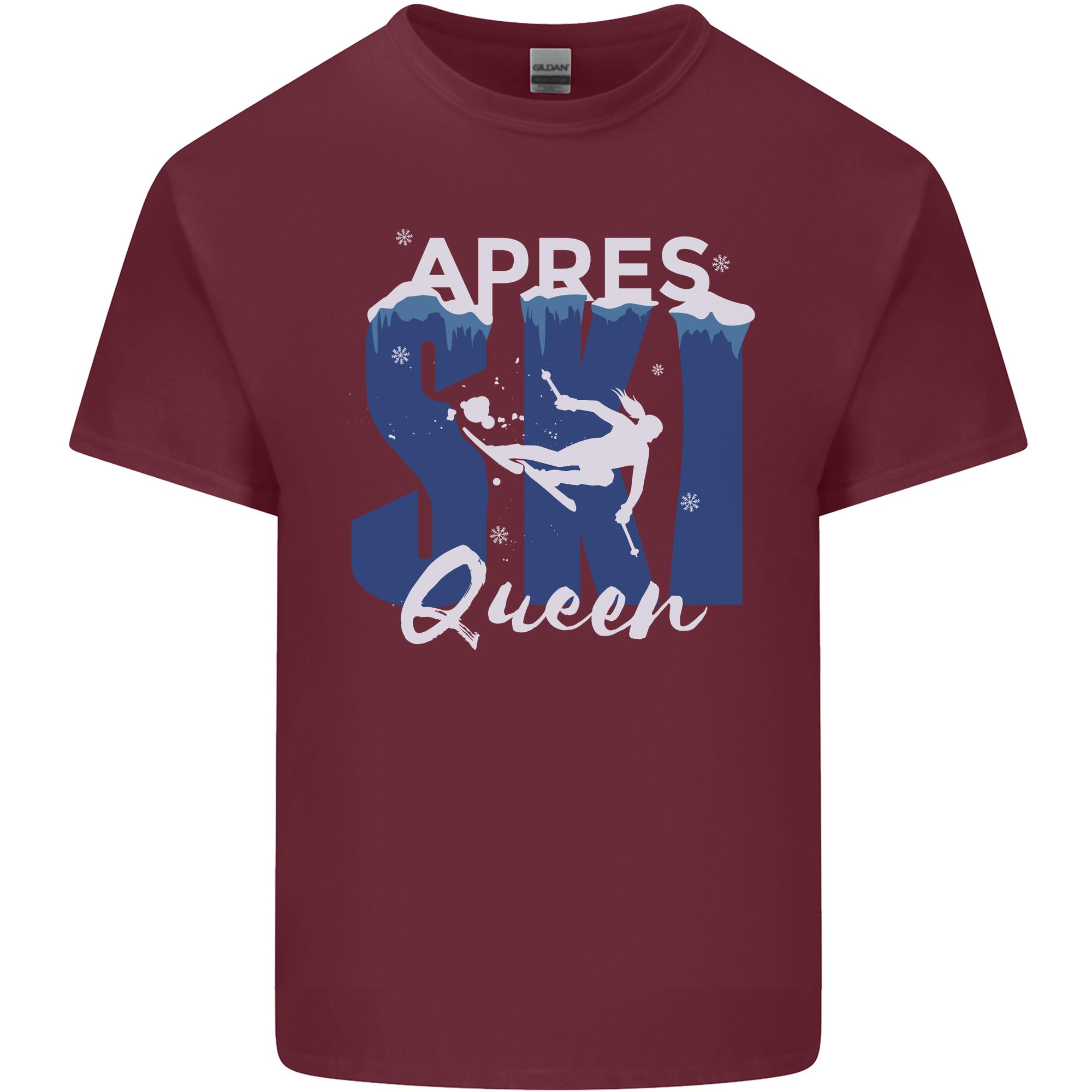 Apres Ski Queen Skiing Winter Sports Unisexs Light Cotton TShirt S