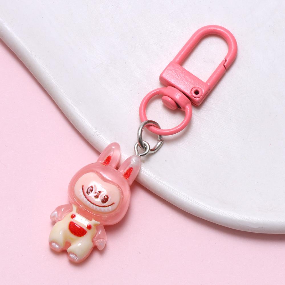 

Оригинальный брелок-подвеска в виде куклы-эльфа из мультфильма Лабубу - милый подарочный брелок-подвеска 2pc розовый