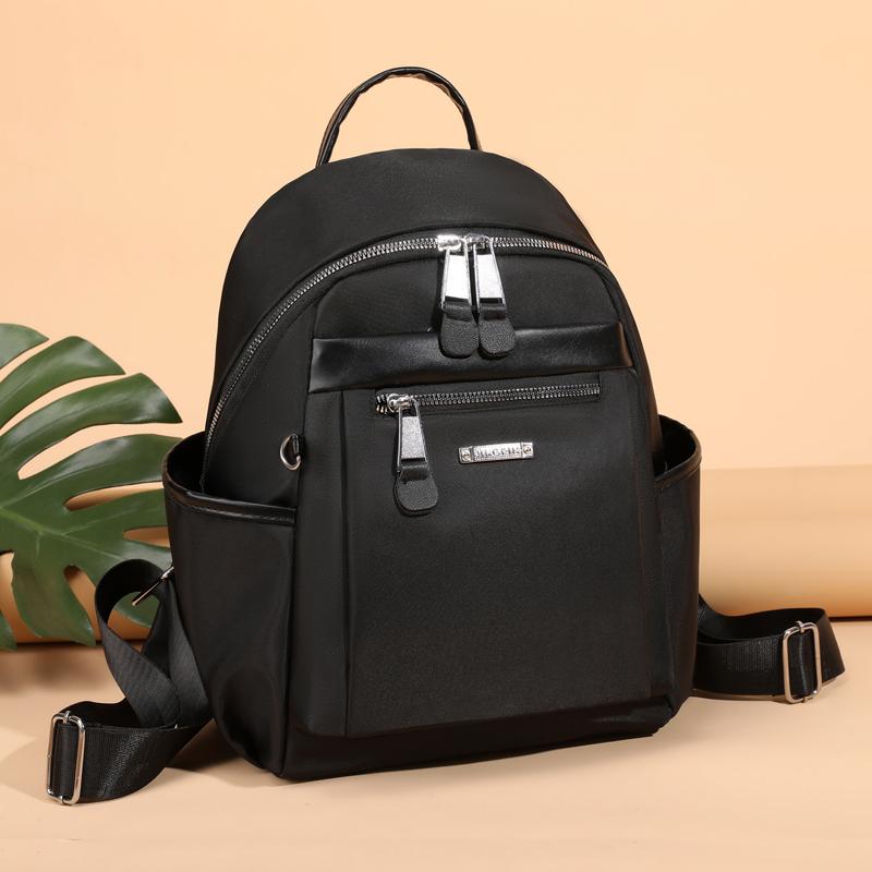 Women's Backpack Large Capacity Shoulder Bag Solid Color Waterproof Travel Backpack
