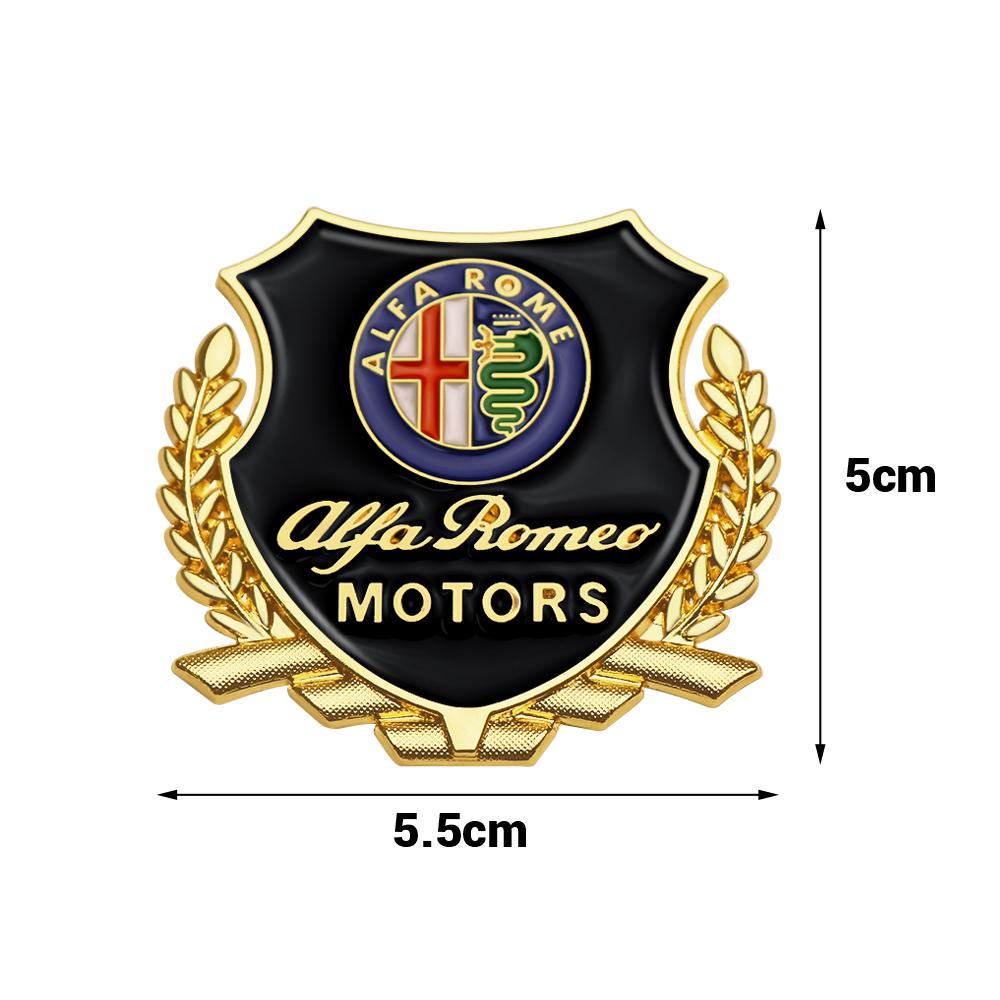 For Alfa Romeo 2026 Hot Sticker 1PC Gold/Sliver Car 3D Metal Emblem Modeling Body Window Decor Sticker Auto Accessories For Alfa