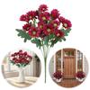 5 Bundles Lifelike Outdoor Sunset Mums Flowers Fake Chamomile Flowers Fake Daisy Flowers for Wedding Home Table Garden Decor
