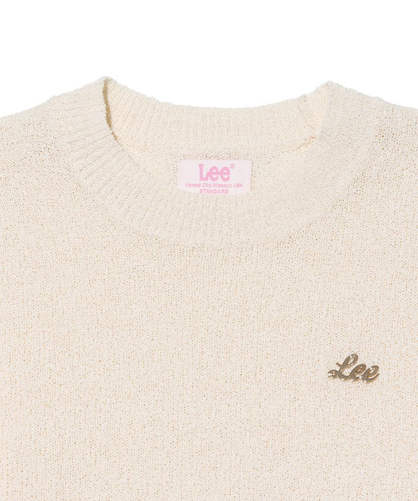 LEE Women'S Boucle Short Sleeve Knit Ivory