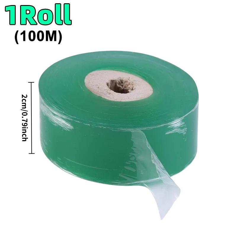 100 ПЭ Пленка для прививочного материала Растягивающаяся Самоклеящаяся Садовая Лента для Деревьев Рулонная Лента Растения Саженцы Виноград Томатные Аксессуары для Прививки 2cm*100m