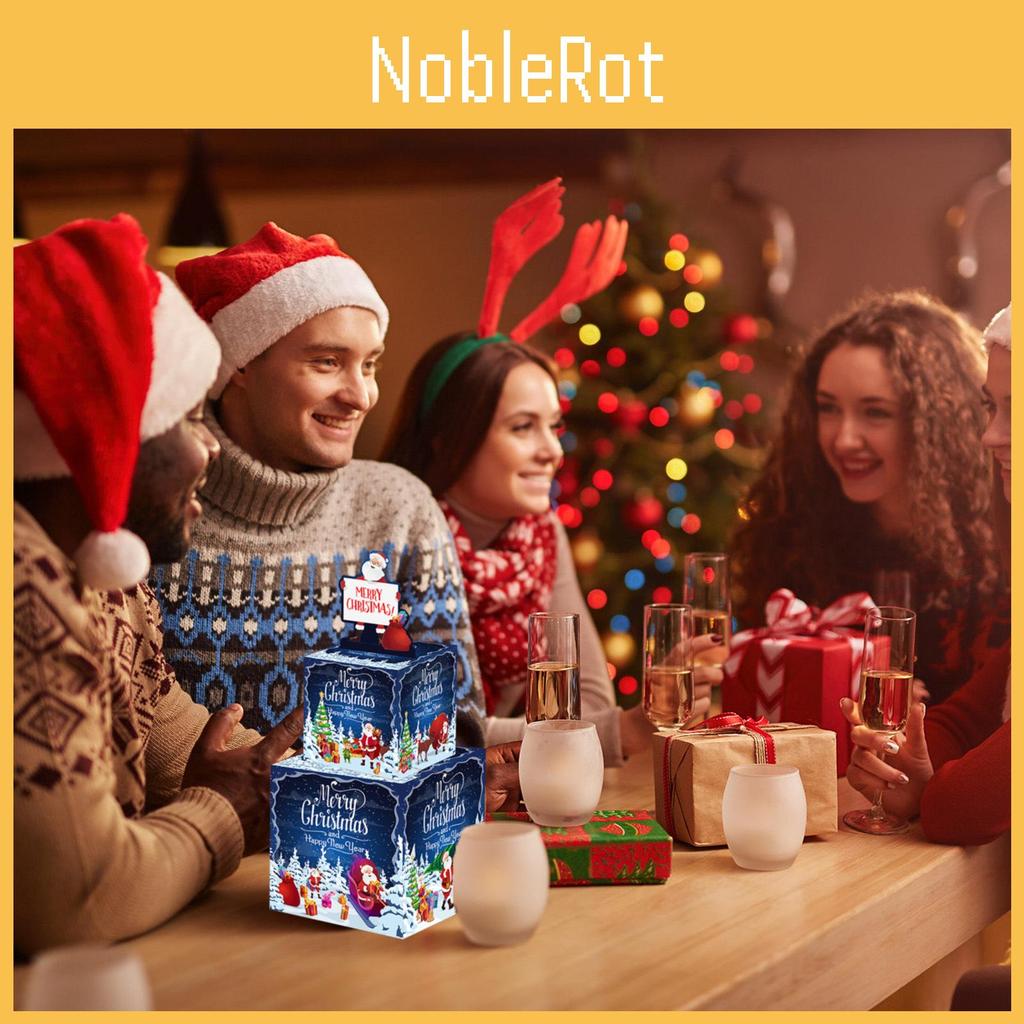 Double Theme Santa Layer Money Box With Surprise Gift For Party Christmas