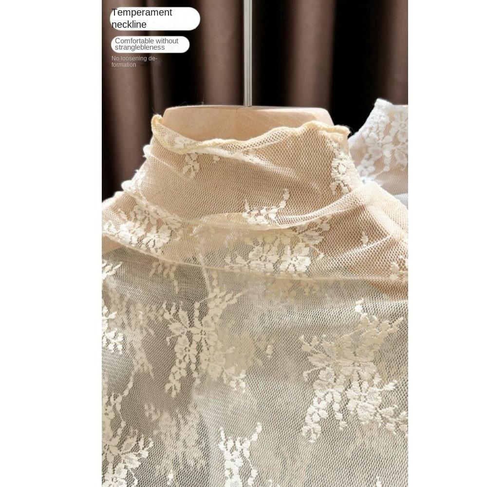 Fashion Lace Floral Fake Collar Detachable Gauzy False Collar All-match Slim Lace Tanks Women