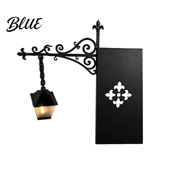 Portable Bookshelf Accent Light 3D Printed Ghost Light Warm LED Library Lamp with Vintage Street Decorative Bookcase Lighting Silhouette Book
