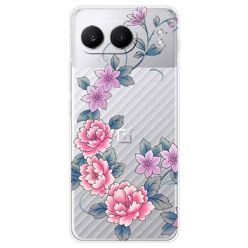 For One plus Nord 4 Case 6.74'' Flowers Transparent TPU Silicone Funda Capa for Oneplus Nord 4 Nord4 5G Soft Covers Coques bags