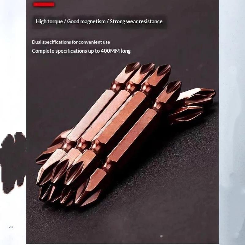 65/10Mm Magnetic Impact Double Head Cross Screw Drill Bit Set Handheld Screw Disassembly And Assembly Power Tool 10 Piece Set